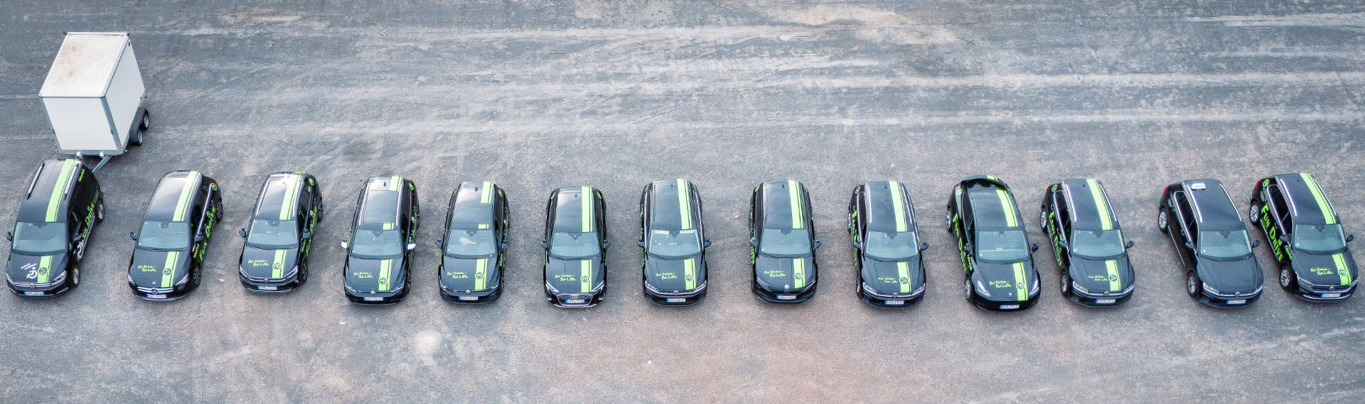 Luftbild Fahrschulautos der Fahrschule Fun Drive Hamm